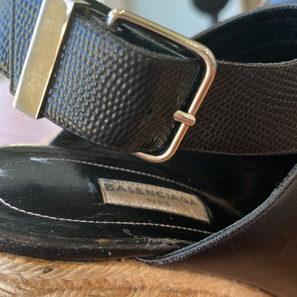 GUC Balenciaga Leather/Jute Platforms - Picture 7 of 11